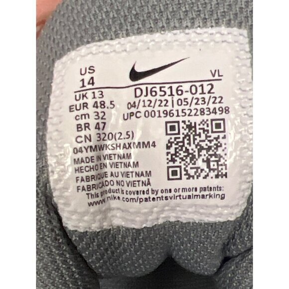 NEW! Nike Alpha Huarache Varsity 4 Metal Baseball Cleats Men\'s Size 14 Grey